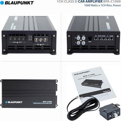 Blaupunkt BPA-C1000 2000W Class D Monoblock Amplifier