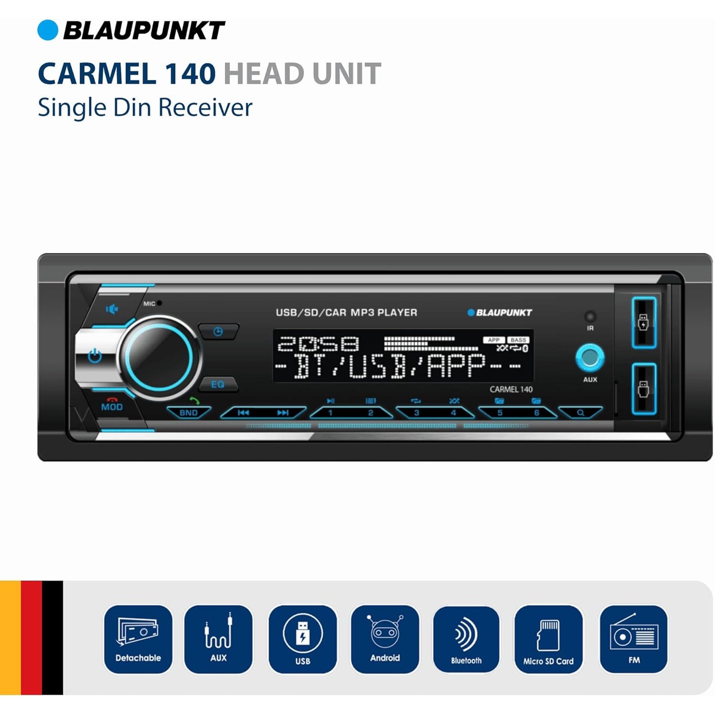 Blaupunkt CARMEL 140 Bluetooth Car Stereo