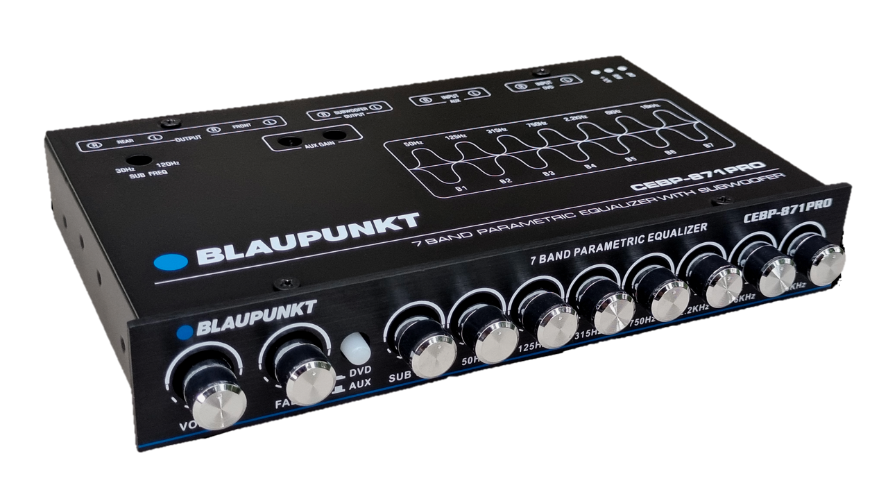 Blaupunkt CEBP-871PRO 7 Band Compact Equalizer Maximum Output Voltage 7V RMS