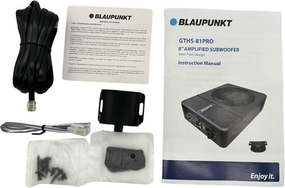 BLAUPUNKT GTHS-81PRO 8" Amplified Subwoofer 320-Watts Active Flat Compact Design