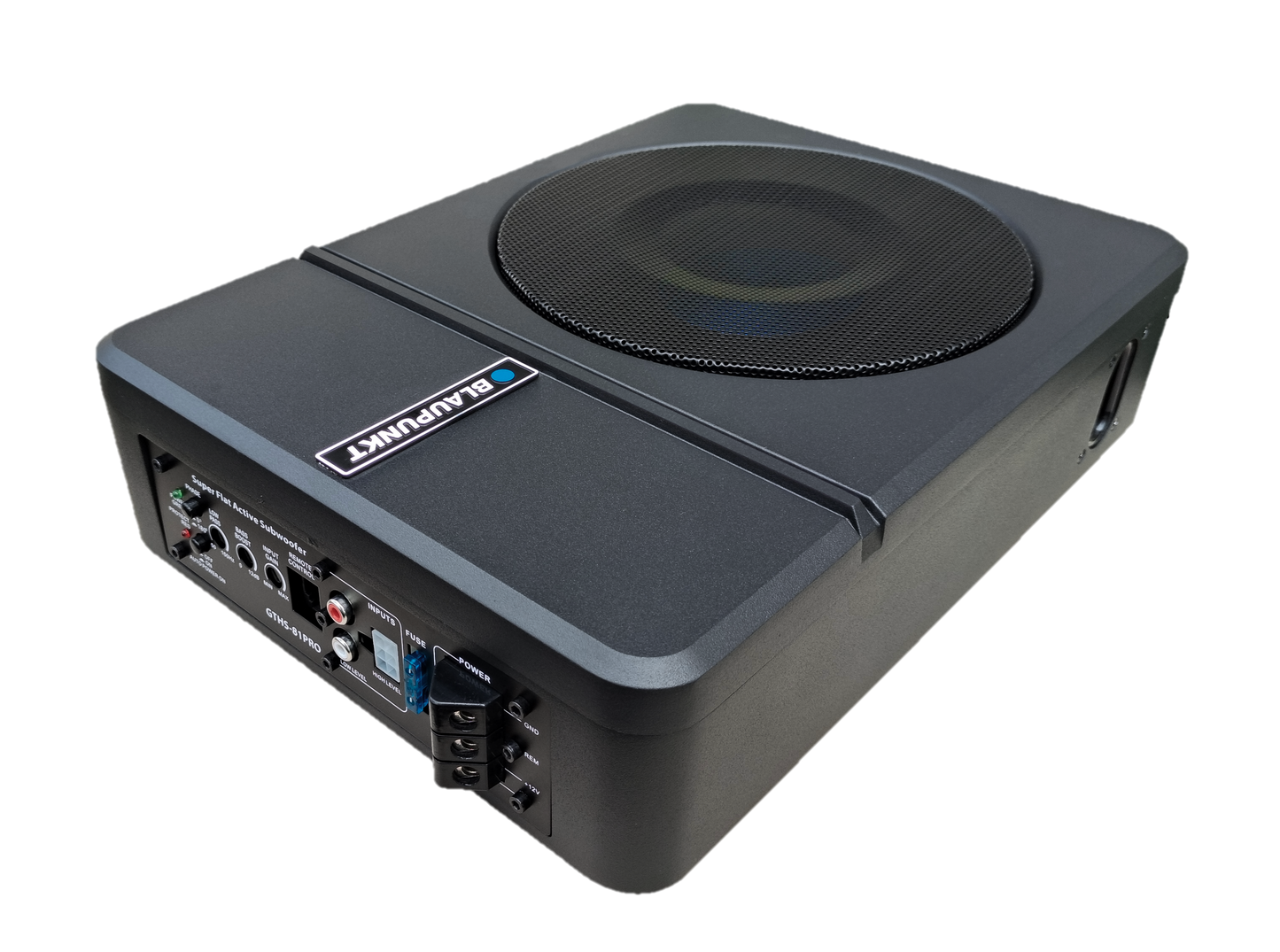 BLAUPUNKT GTHS-81PRO 8" Amplified Subwoofer 320-Watts Active Flat Compact Design