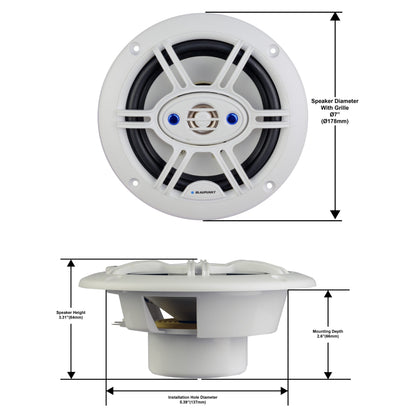 Blaupunkt GTM652WPRO 6.5" 4-Way Marine Speaker